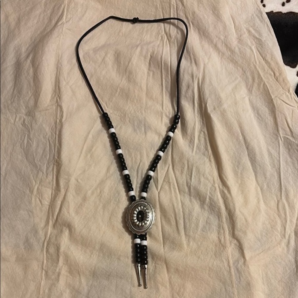 Bohemian Black and Silver Statement Necklace